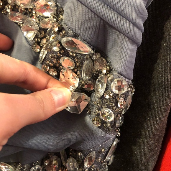 Silver/Grey Prom Dress - Picture 2 of 7